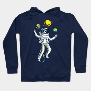 space astronaut wearing suite playing with plants Hoodie